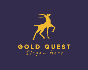 Gold Wild Stag logo design