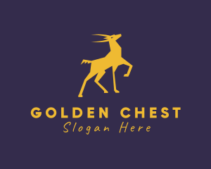 Gold Wild Stag logo design