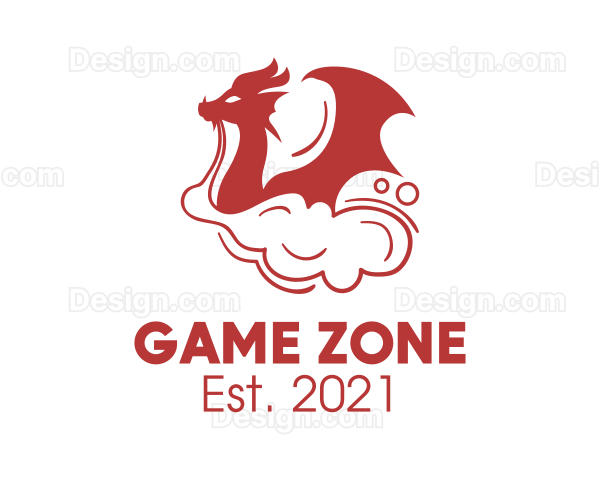 Red Smoking Dragon Logo