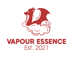 Red Smoking Dragon  logo