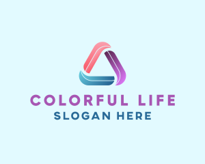 Colorful Triangle Cycle logo design