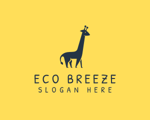 Wildlife Giraffe Animal logo design