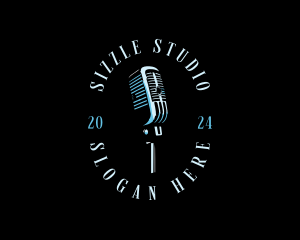 Microphone Radio Studio logo design