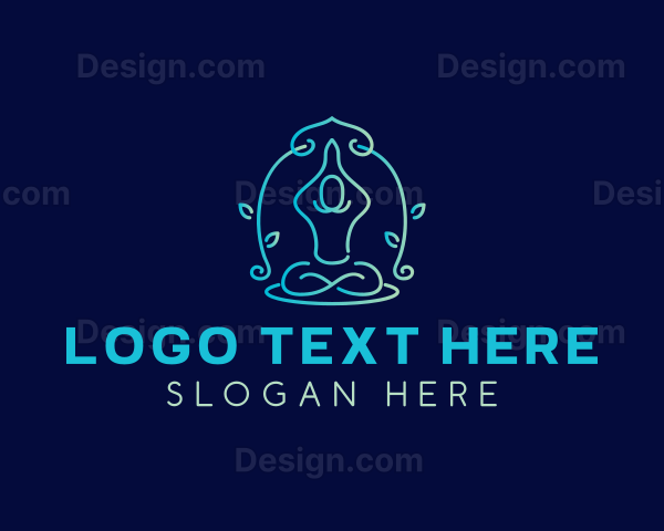 Yoga Meditation Pose Logo