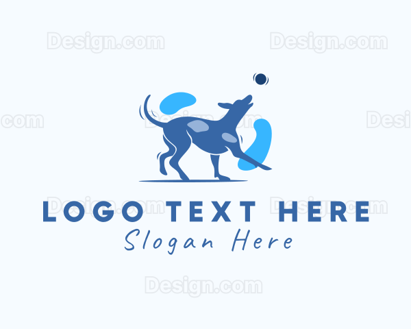 Playing Dog Pet Logo