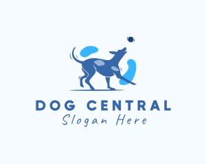 Playing Dog Pet  logo design