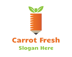 Vegetable Carrot Pencil logo