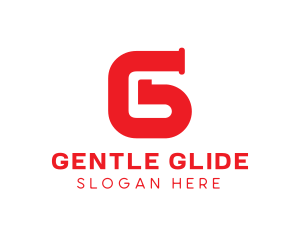 Red Pipe Letter G logo design