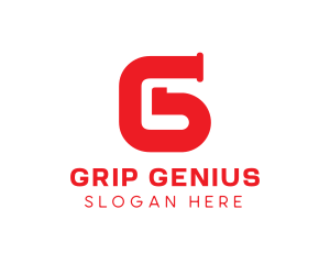 Red Pipe Letter G logo design