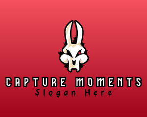 Graffiti Skeleton Gaming Rabbit logo