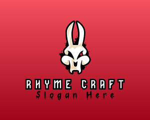 Graffiti Skeleton Gaming Rabbit logo