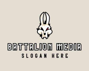 Graffiti Skeleton Gaming Rabbit logo design