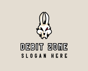 Graffiti Skeleton Gaming Rabbit logo design