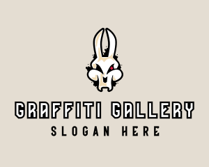 Graffiti Skeleton Gaming Rabbit logo