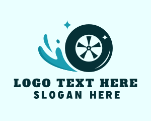 Water Car Wash Wheel Logo
