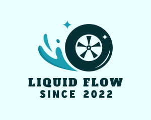 Water Car Wash Wheel logo design