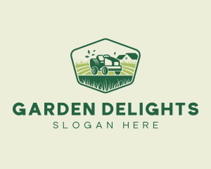 Tractor Yard Lawn Mower logo design