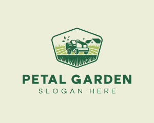 Tractor Yard Lawn Mower logo design