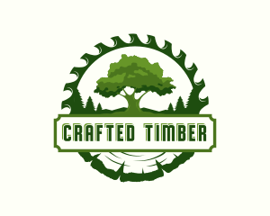 Sawmill Lumberjack Woodwork logo design