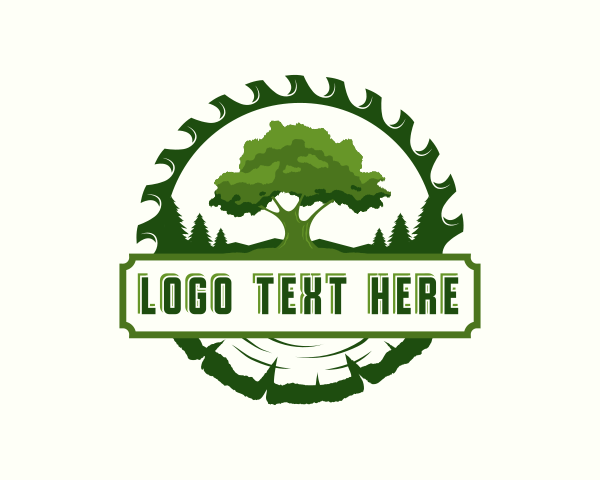 Sawmill Lumberjack Woodwork logo