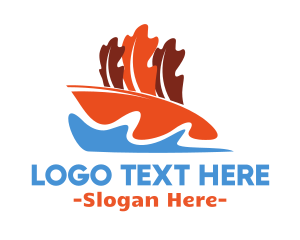 Sailing - Leaf Boat Sailing logo design