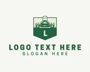 Lawn Grass Mower Shield logo