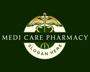 Health Doctor Caduceus logo design