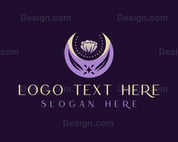 Mystical Floral Moon Logo