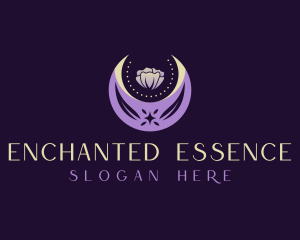 Mystical Floral Moon logo design