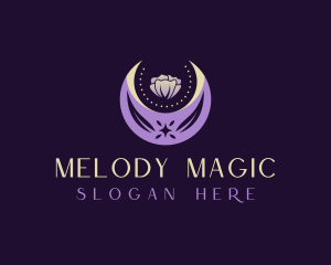 Mystical Floral Moon logo design