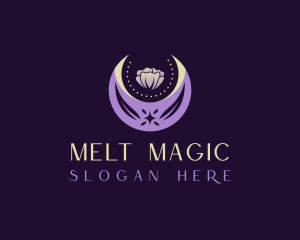 Mystical Floral Moon logo design