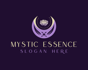 Mystical Floral Moon logo design