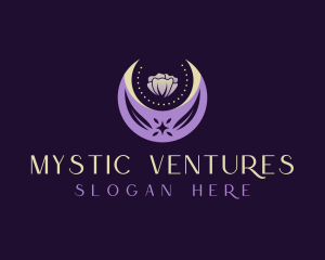 Mystical Floral Moon logo design