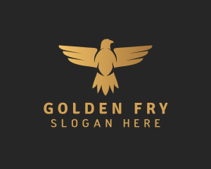 Gradient Golden Eagle logo design