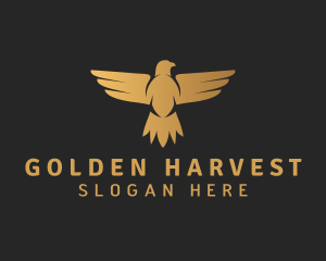 Gradient Golden Eagle logo design