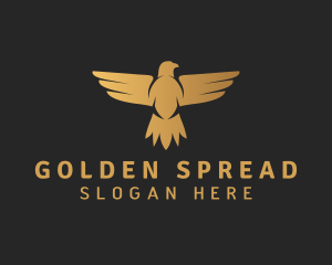 Gradient Golden Eagle logo design