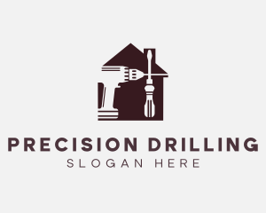 Construction Drill Screwdriver logo design