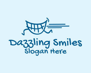 Running Teeth Smile  logo