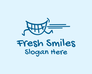 Running Teeth Smile  logo