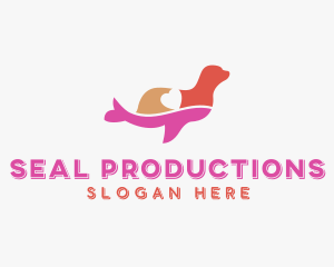 Abstract Seal Animal logo