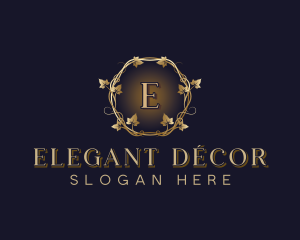 Elegant Leaf Vine logo design