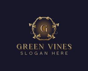 Elegant Leaf Vine logo