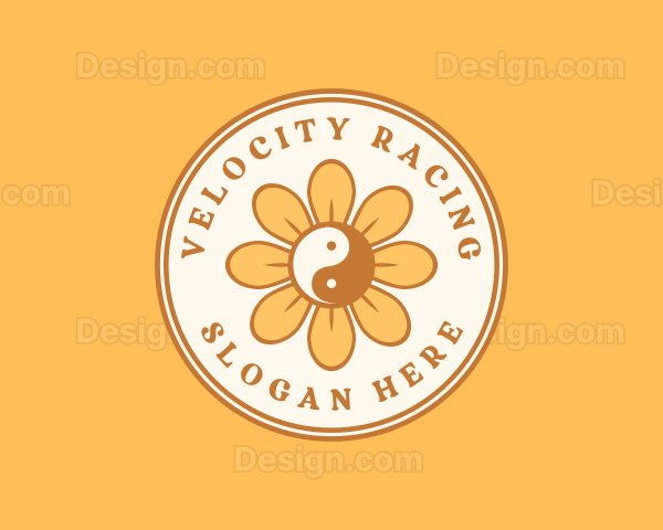 Yin Yang Flower Logo
