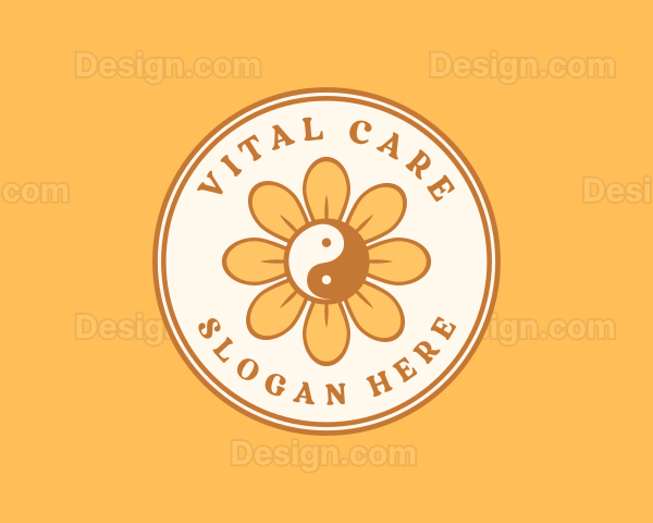 Yin Yang Flower Logo