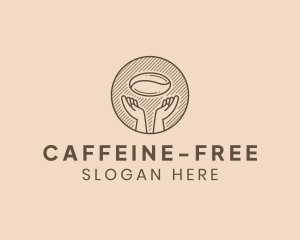 Hand Coffee Bean Cafe logo design