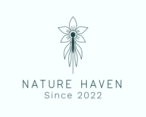 Nature Floral Acupuncture logo design