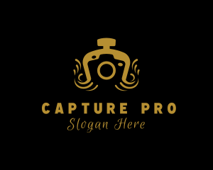 Gold Camera Photography logo design