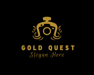 Gold Camera Photography logo design