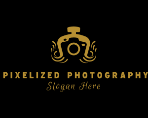 Gold Camera Photography logo design