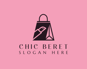 Lipstick Shopping Bag logo design